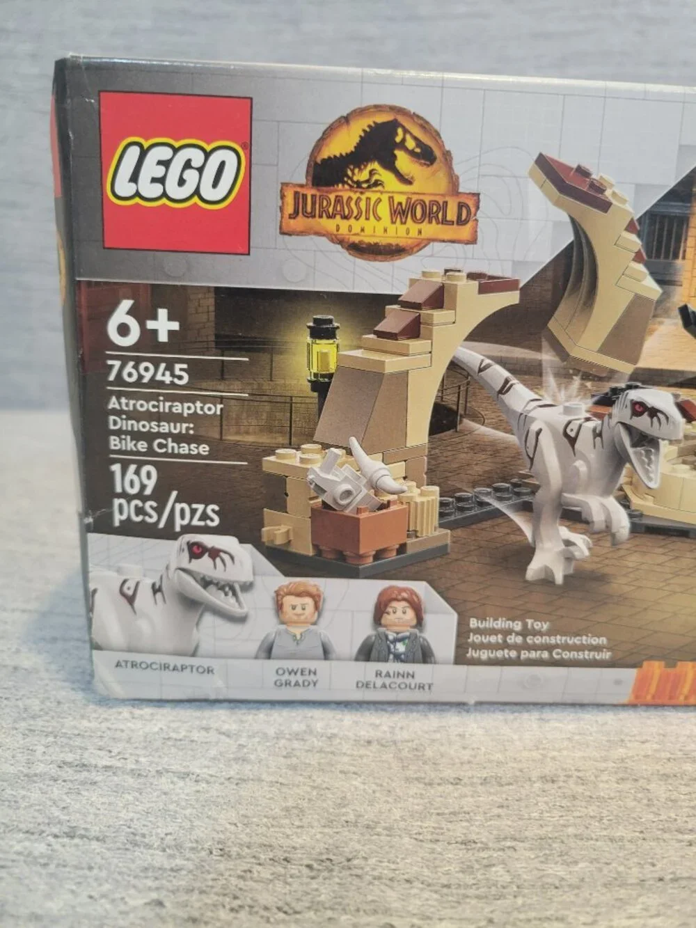 Lego Jurassic Park Atrociraptor Dinosaur: Bike Chase 76945